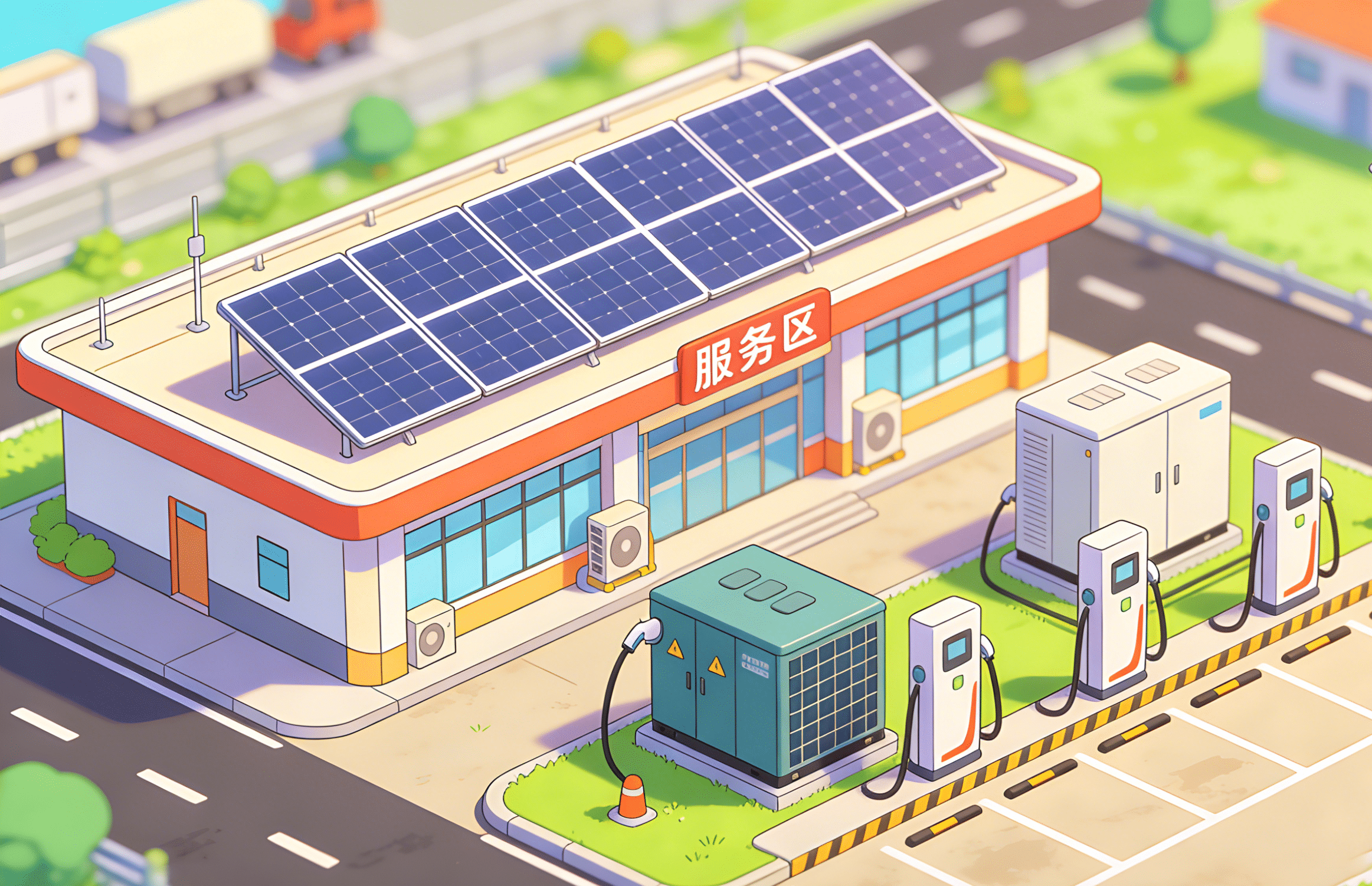 高速服务区光储充直柔一体化